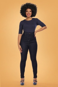Collectif 29806 Lulu Skinny Jeans in Navy 20190430 020LW