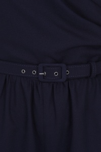 Collectif Clothing - Charline Jumpsuit Années 50 en Bleu Marine 4