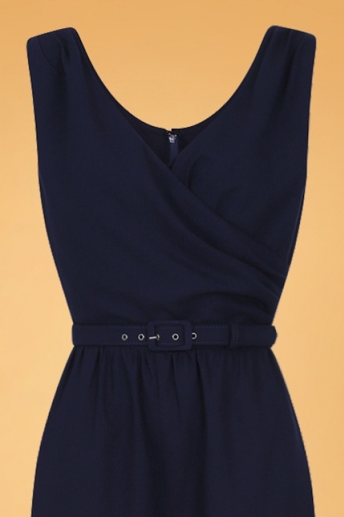 Collectif Clothing - 50s Charline Jumpsuit in Navy 3