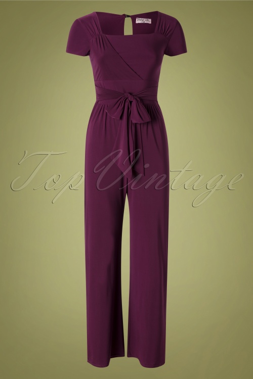 Vintage Chic for Topvintage - Renae Overall in Aubergine