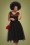 Collectif Clothing - Claudette Occasion Swing Dress Années 50 en Noir