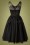 Collectif Clothing - 50s Claudette Occasion Swing Dress in Black 4
