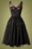 Collectif Clothing - 50s Claudette Occasion Swing Dress in Black 2