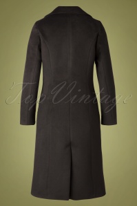 Hearts & Roses - 60s Eloise Vintage Coat in Black 4