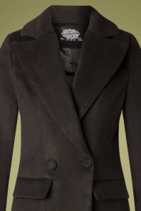 Hearts & Roses - 60s Eloise Vintage Coat in Black 3