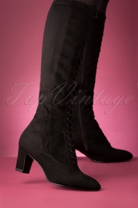 Tamaris - 70s Lori Suedine Boots in Black