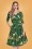 Hearts & Roses - Bibi Blossom Swing Dress Années 50 en Vert 2