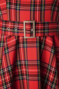 Hearts & Roses - Highland Swing-jurk in rode Schotse ruit 6