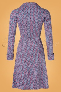 Circus - 60s Dot Wrap Dress in Stone Blue 6