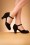 Miss L-Fire - 40s Amber Suede Mary Jane Pumps in Black 4