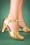 Miss L-Fire - Amber Leder Mary Jane Pumps in Gold