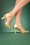 Miss L-Fire - Amber Leather Mary Jane Pumps Années 40 en Doré 4