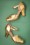 Miss L-Fire - Amber Leather Mary Jane Pumps Années 40 en Doré 2