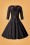 Hearts & Roses - 50s Highland Roses Swing Dress in Black 3