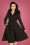 Hearts & Roses - 50s Ella Swing Coat in Black