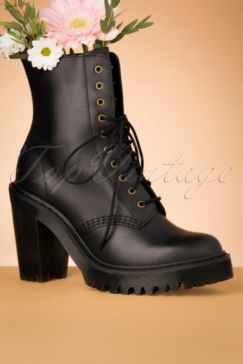 Dr. Martens Kendra Sendal Stiefeletten mit hohem Absatz in Schwarz Einkaufen bei Topvintage