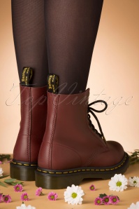 Dr. Martens - 1460 Wanama Ankle Boots in Cherry Red 5