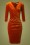 Vintage Chic for Topvintage - 50s Ronya Velvet Pencil Dress in Rust 2