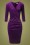 Vintage Chic for Topvintage - Ronya Velvet Pencil Dress Années 50 en Violet 2