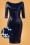 Vintage Chic for Topvintage - Arlyne Sequin Pencil Dress Années 50 en Velours Bleu Marine 2