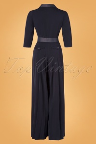 Miss Candyfloss - 40s Fatou Lee Jumpsuit in Navy 2