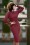 Miss Candyfloss - Blythe Bo Dolman Wiggle Dress Années 50 en Bordeaux