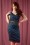 La Veintinueve - Irene Hollynuts Pencil Dress Années 50 en Marine 2