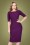Zoe Vine - 50s Margot Pencil Dress in Aubergine