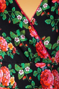 Tante Betsy - Swirley Bouquet Dress Années 60 en Noir 3