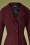 Vixen - 50s Macie Herringbone Coat in Burgundy and Black 3