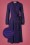 Emily and Fin - 50s Luna Lips Wrap Midi Dress in Midnight Purple 2