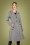 Vixen - Macie Herringbone Coat Années 50 en Noir et Blanc