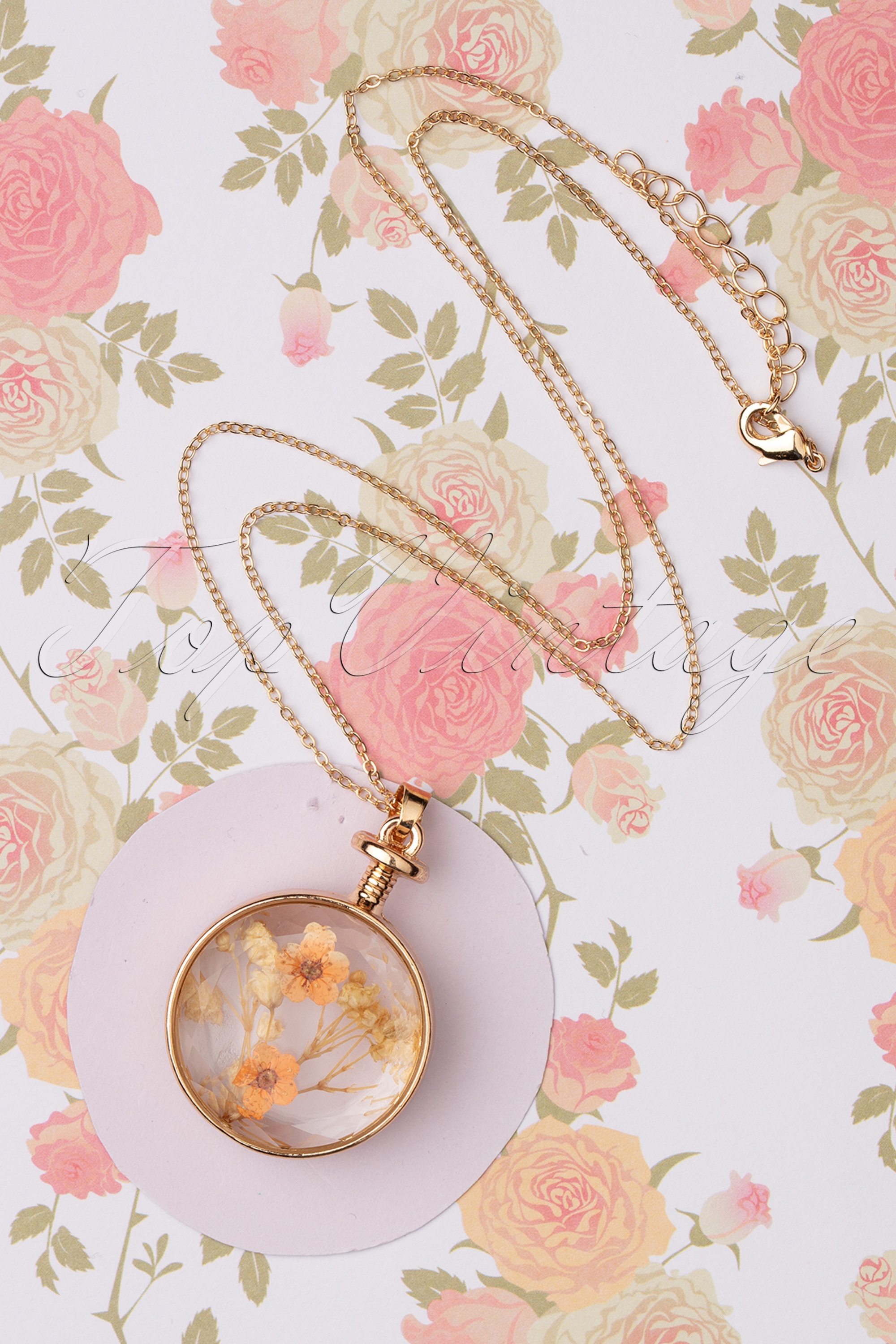 Louche - Bani bloemenketting in goud 2