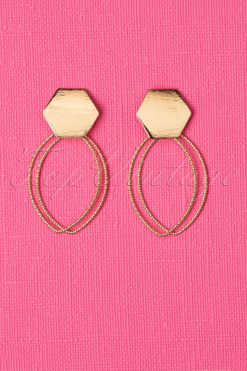 Day&Eve by Go Dutch Label - Gemma Earrings Années 20 en Doré