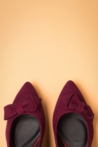 Rockport - 50s Bow Suede Pumps in Merlot 4