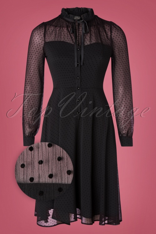 Vixen - 50s VV X Acid Doll Marionette Dress in Black 2