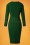 Glamour Bunny - 50s Raven Pencil Dress in Forest Green 8