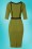 Glamour Bunny - 50s Minzy Pencil Dress in Green 8