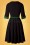 Glamour Bunny - 50s Sarai Swing Dress in Black and Green 7