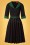 Glamour Bunny - 50s Sarai Swing Dress in Black and Green