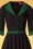 Glamour Bunny - 50s Sarai Swing Dress in Black and Green 4
