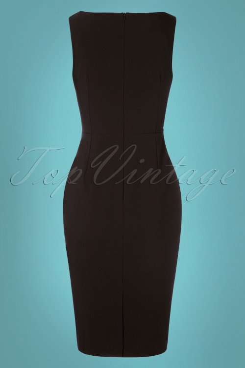Glamour Bunny - 50s Whitney Pencil Dress in Black  5