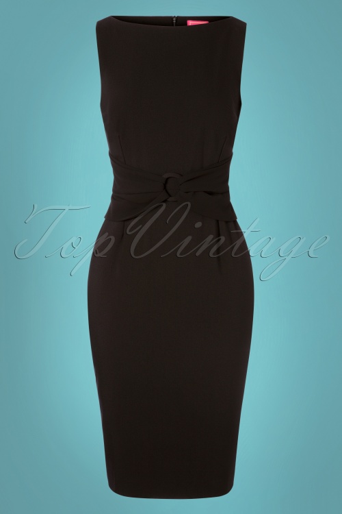 Glamour Bunny - 50s Whitney Pencil Dress in Black  3