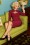 Glamour Bunny - 50s Selena Pencil Dress in Burgundy 3