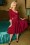 Glamour Bunny - Aline Swing Dress Années 50 en Bordeaux