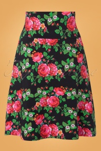 Tante Betsy - Bouquet Skirt Années 60 en Noir 2
