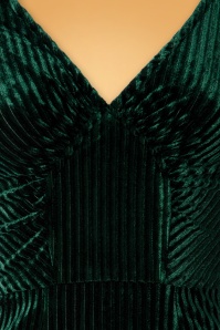 Vixen - 30s Edith Velvet Maxi Dress in Dark Green 3