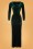 Vixen - 30s Edith Velvet Maxi Dress in Dark Green