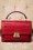 Banned Retro - 40s Modern Retold Crocodile Satchel Bag in Red