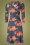 Tante Betsy - 60s Tango Woody Rose Dress in Blue
